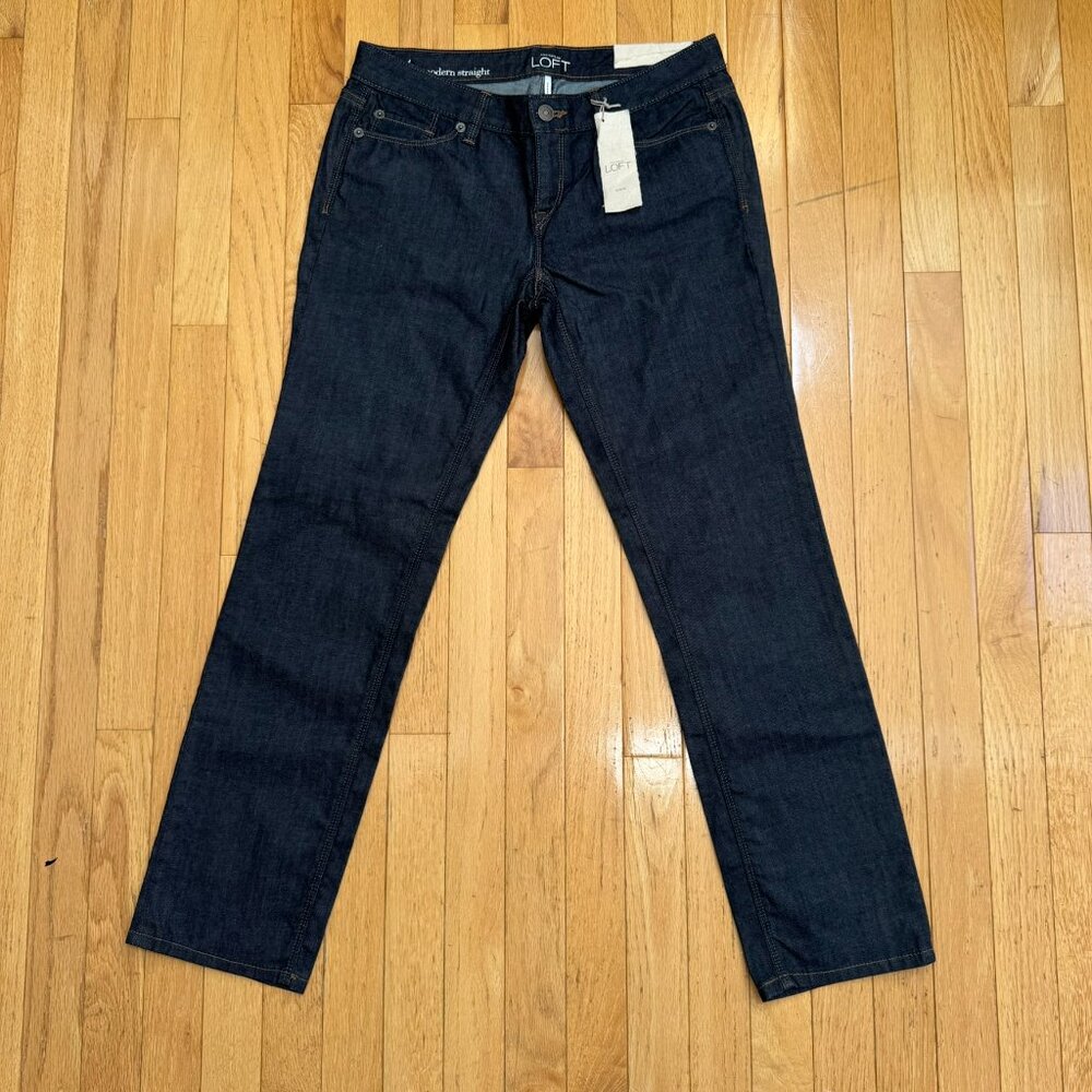 LOFT Modern Straight Jeans – Size 27 / 4 – Black – NWT